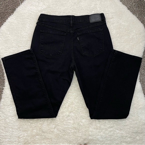 Levi's Denim - Levis 505 straight leg mid rise black womens jeans